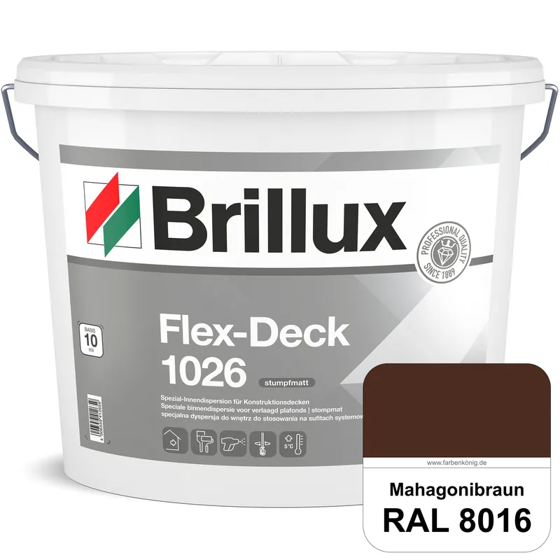 Flex-Deck ELF 1026 (RAL 8016 Mahagonibraun) Hochwertige Innendispersion für Decken mit Installatione Preis Gesenkt