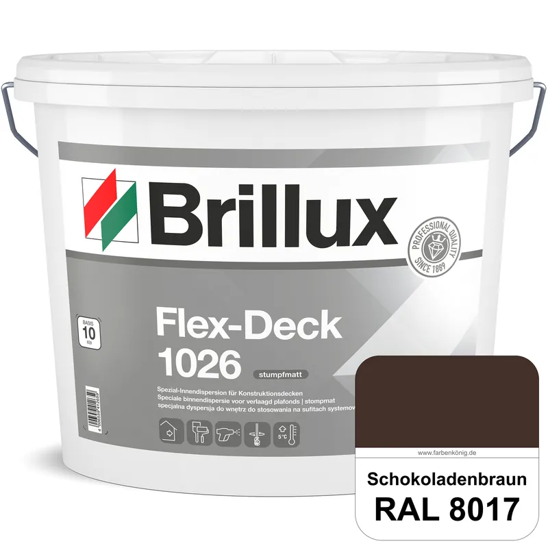 Flex-Deck ELF 1026 (RAL 8017 Schokoladenbraun) Hochwertige Innendispersion für Decken mit Installati Abverkauf