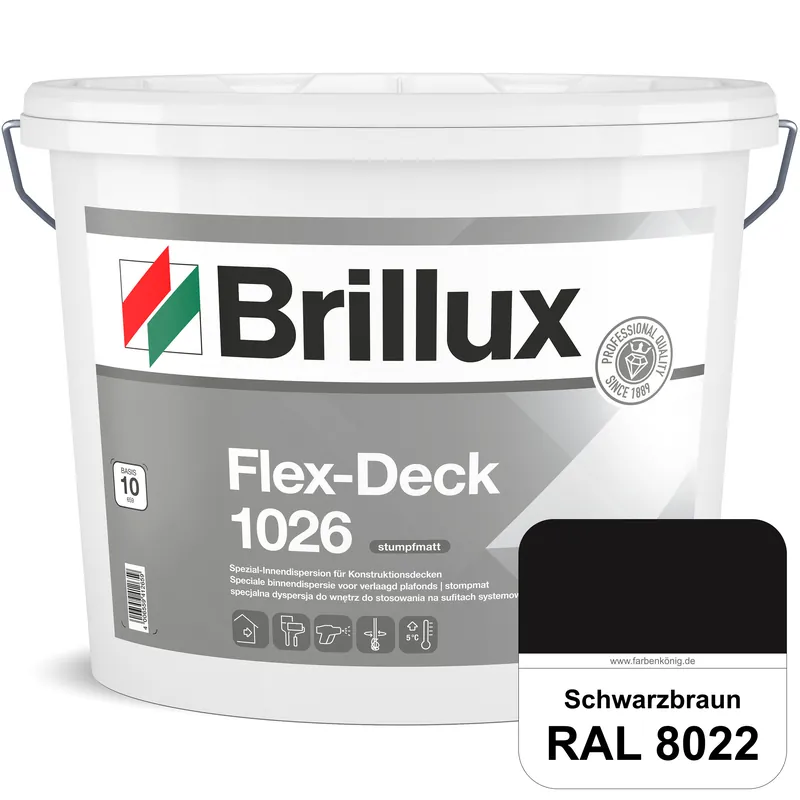 Flex-Deck ELF 1026 (RAL 8022 Schwarzbraun) Hochwertige Innendispersion für Decken mit Installationen Billig