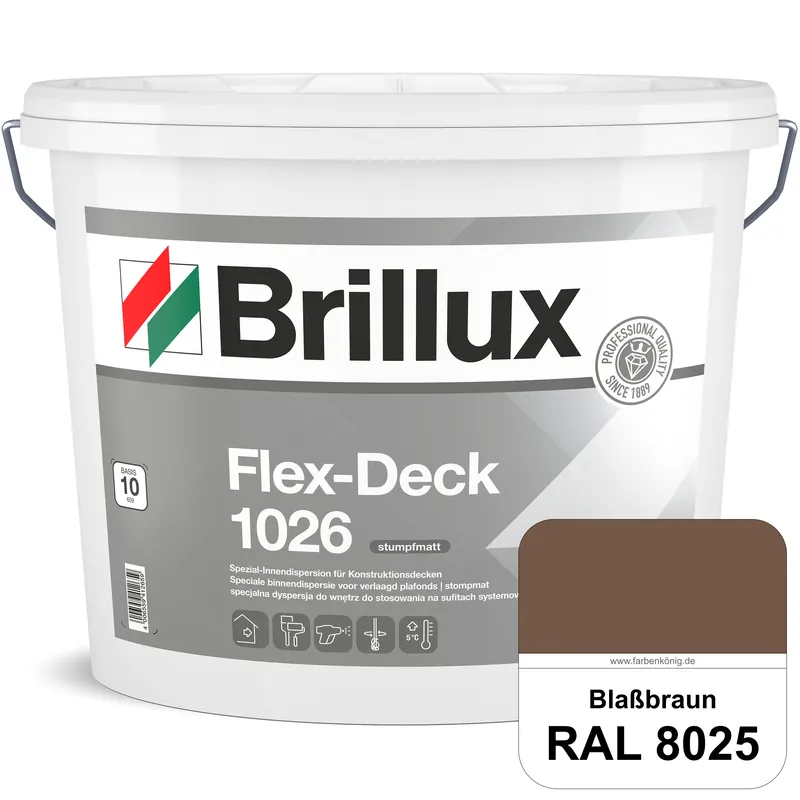 Direkt Vom Hersteller Flex-Deck ELF 1026 (RAL 8025 Blassbraun) Hochwertige Innendispersion für Decken mit Installationen &