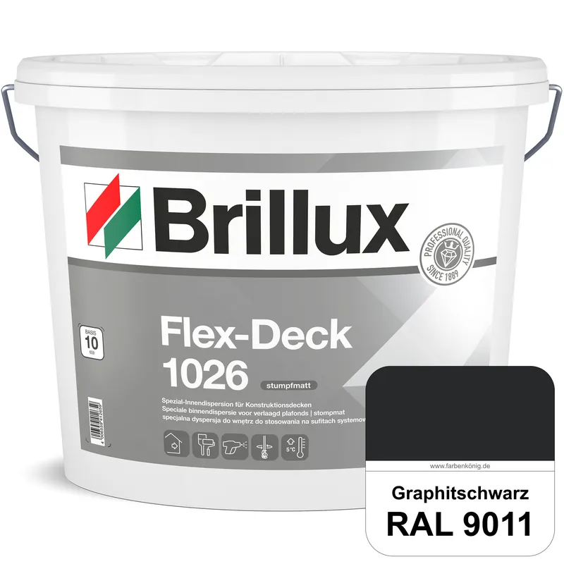 Versand Am Gleichen Tag Flex-Deck ELF 1026 (RAL 9011 Graphitschwarz) Hochwertige Innendispersion für Decken mit Installation