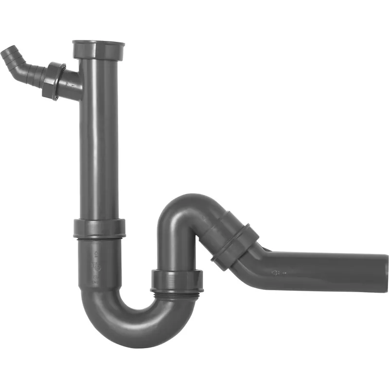 Saisonangebot Cornat Spültisch-Röhren-Geruchverschluss aus recyceltem Kunststoff mit Ablaufanschluss Durchmesser 40 mm