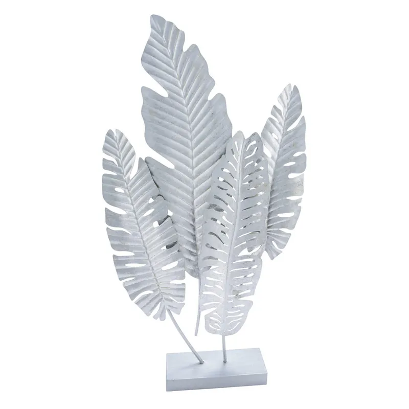 Metall-Aufsteller Federn 39,5 x 80 x 5 cm silberfarben Letzte Chance