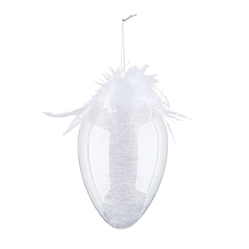 Preisreduziert Ei-Glashänger 10 x 16 cm weiß