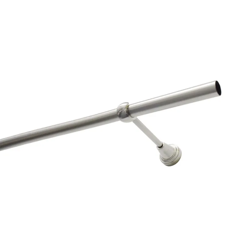 Gardinia Gardinenstange Ally 1-Lauf Durchmesser 19 mm 200 cm Edelstahl-optik Kostenfreie Lieferung