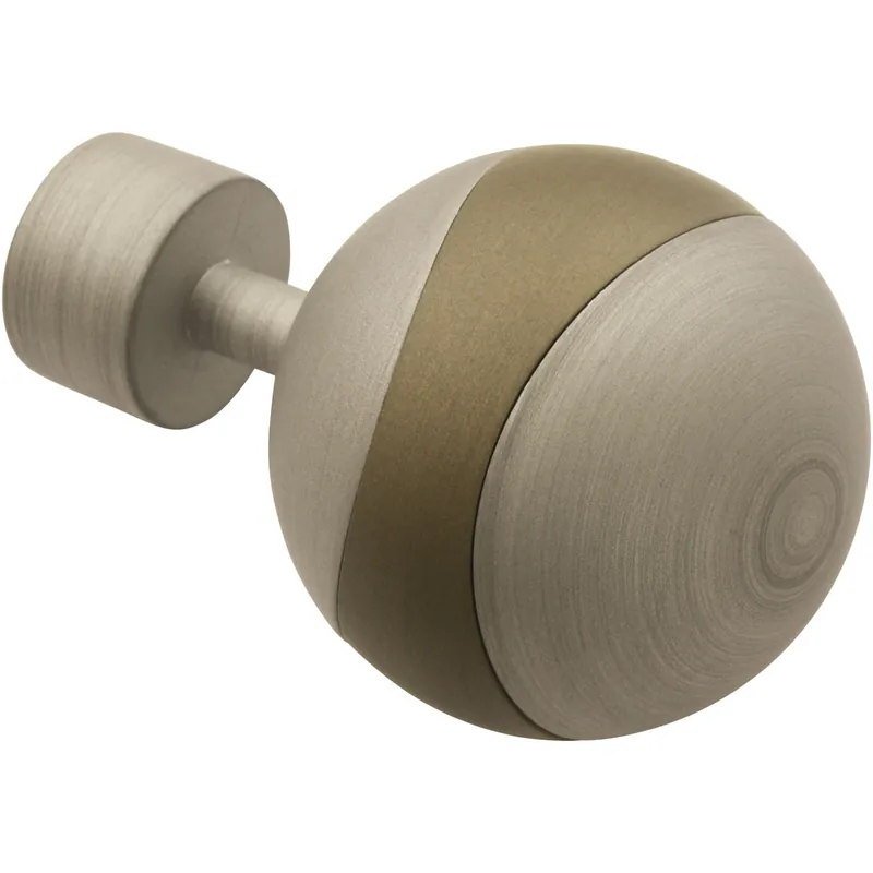 Gardinia Endkappen Kira silber-cappuccino Durchmesser 19 mm 2 Stück Preis Gesenkt